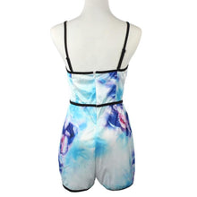Summer Romper Printed Floral Backless Playsuits Women Sexy One Piece Outfits Rompers Womens Jumpsuit 2017#212
