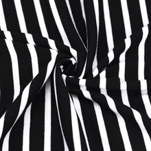 Summer Skirt Women Fashions Asymmetric High Waist Striped Fold Over Stretch Black Long Maxi Skirt#2511