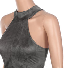 Summer Sleeveless Back Bandage Dresses Women Sexy Halter Solid Evening Party Hollow Out A-Line Mini Dress Women vestidos #63