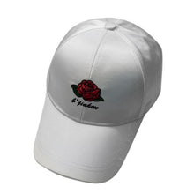 Summer Spring 2017 Baseball Hats Women Embroidery Rose Cotton Snapback Caps Hip Hop Hats Female Black White Pink Casquette#23