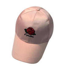 Summer Spring 2017 Baseball Hats Women Embroidery Rose Cotton Snapback Caps Hip Hop Hats Female Black White Pink Casquette#23