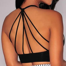 Summer Strappy Bra Solid Black Hollow Out Sexy Cotton Crop Bra Top Crop Top Mujer Ropa Mujer #B803