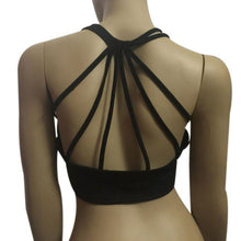 Summer Strappy Bra Solid Black Hollow Out Sexy Cotton Crop Bra Top Crop Top Mujer Ropa Mujer #B803