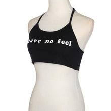 Summer Style 2017 Tank Top Women Sleeveless I have no feel Letter Halter Neck Backless Crop Tops Short Vest Female #23