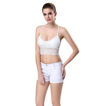 Summer Style Crop Top 2017 Sexy Women's Lace Cut Out Padded Bra Crop Top Club Bralette Bustier Strappy Vest Black White #23
