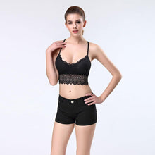 Summer Style Crop Top 2017 Sexy Women's Lace Cut Out Padded Bra Crop Top Club Bralette Bustier Strappy Vest Black White #23