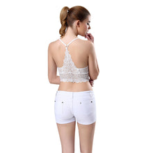 Summer Style Crop Top 2017 Sexy Women's Lace Cut Out Padded Bra Crop Top Club Bralette Bustier Strappy Vest Black White #23