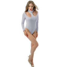 Summer Style Sexy Rompers For Women Halter Clubwear Long Sleeve Siamese Bodysuit Elegant Salopette#C805