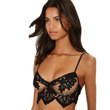 Summer Style Womens Cropped Lace Sheer Floral Bralette Bustier Blackless Crop Top Cami Black Strap Short Tank Tops Ladies &23