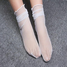Summer Women's Socks Crystal Sexy Transparent Ultrathin Silk Socks Female Ankle High Short Sock Women New High Quality #05