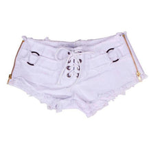 Super Short Shorts Sexy Women Denim Jeans Lace Drawstring denim Shorts Pants Low Waist Super Mini Short Pants#3546
