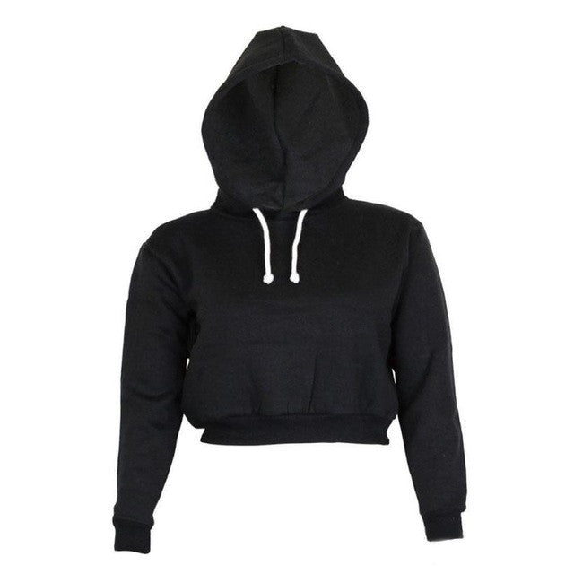 Sweatshirt For Women Cropped Hoodie Sweatshirt Autumn 2016 Women Long Sleeve Autumn Pullover Moletom Feminino Com Capuz#A126