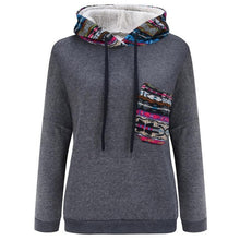 Sweatshirt Women Patchwork Pocket Long Sleeve Autumn Hoodies Casual Long Sleeve Pullovers#A11 Polerones Mujer
