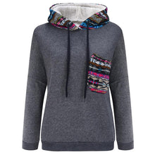 Sweatshirt Women Patchwork Pocket Long Sleeve Autumn Hoodies Casual Long Sleeve Pullovers#A11 Polerones Mujer