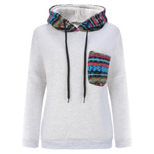 Sweatshirt Women Patchwork Pocket Long Sleeve Autumn Hoodies Casual Long Sleeve Pullovers#A11 Polerones Mujer