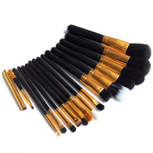 Synthetic Fiber Wood Aluminum Ferrule 15PC Cosmetic Makeup Brush conjunto de pinceis de maquiagem 2017 Anne