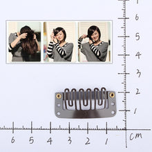 Tools For Hair 40 Pcs Clip 32mm Middle Clip Hair Extension Brown Weft Snap