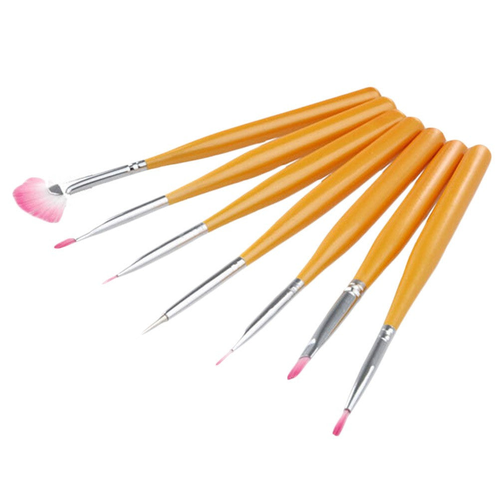 Toopoot 2016 Luxury brand 7PCS Design Painting Dotting Pens Makeup brushes professional Top quality