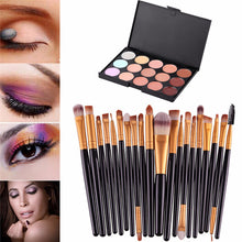 Toopoot 2017 15 Colors Contour Face Cream Make up Concealer Palette 20pcs Professional Makeup Brushes Top Quality