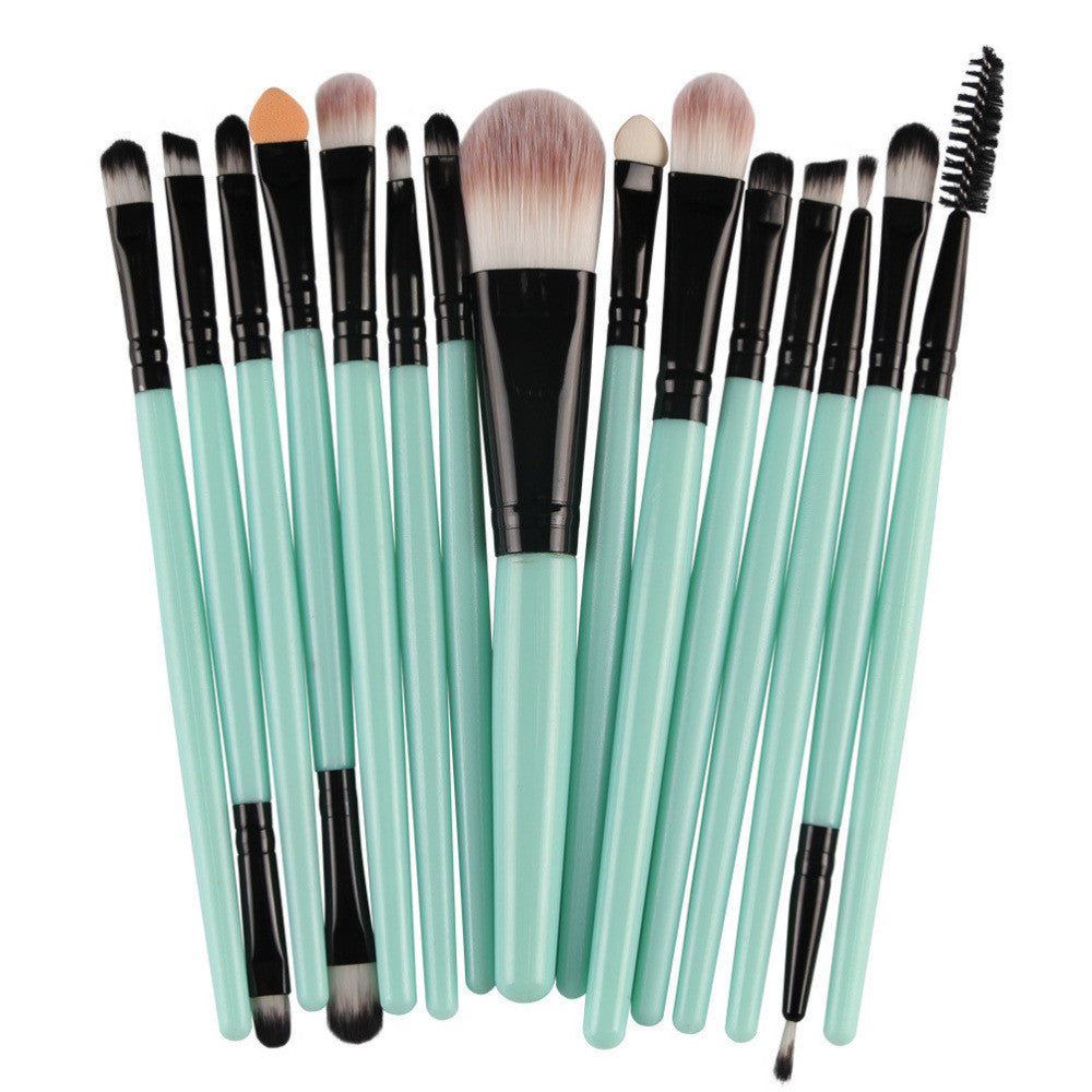 Toopoot 2017 15pcs Makeup Brushes Set tools Powder Foundation Eyeshadow Toiletry Makeup Tool Kit Wool Professional Make Up Brush