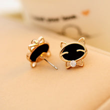 Toopoot 2017 1Pair vintage  Black Smile Cat High-Grade Fine Stud bohemian Earrings for women brincos de festa