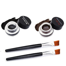 Toopoot 2017 2Pcs Waterproof Eye Liner Eyeliner Shadow Gel Makeup Brushes Cosmetic Brown Black Top Quality