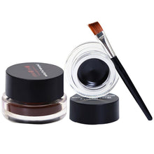Toopoot 2017 2Pcs Waterproof Eye Liner Eyeliner Shadow Gel Makeup Brushes Cosmetic Brown Black Top Quality