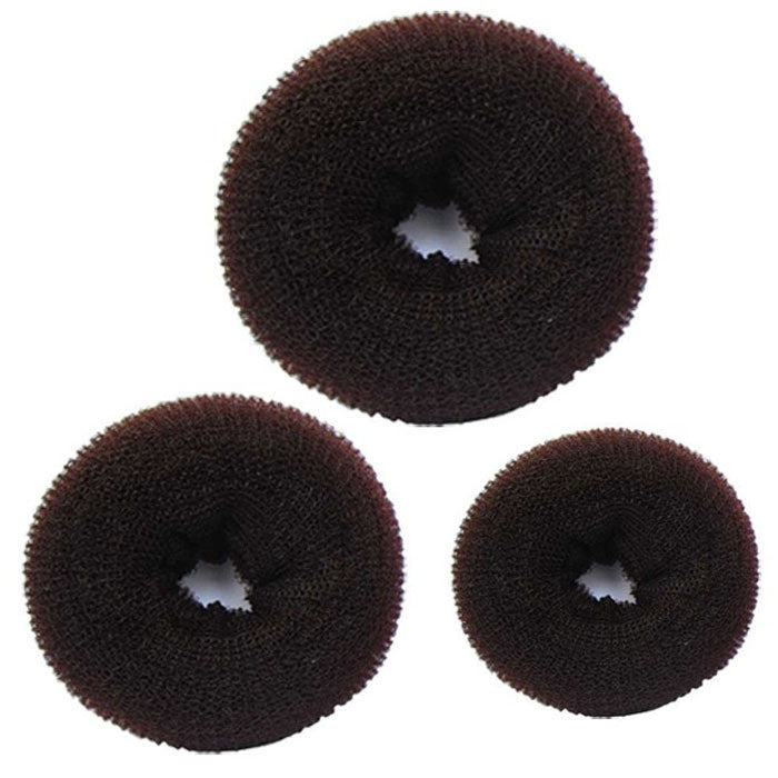 Toopoot 2017 3 Pcs Sponge Women Hair Bun Ring Donut Shaper Maker 3 Sizes Coffee Top Quality
