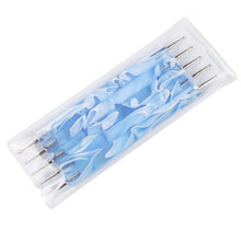 Toopoot 2017 5pcs Dotting Painting Brush Pen Tool Sable Dual Ball 2 Way Acrylic UV Gel Nail Art Top Quality