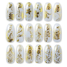 Toopoot 2017 DIY Decoration Tools 108Pcs 3D Silver Gold Nail Art Stickers Stamp Decals Stamping Top Quality