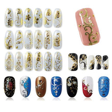 Toopoot 2017 DIY Decoration Tools 108Pcs 3D Silver Gold Nail Art Stickers Stamp Decals Stamping Top Quality