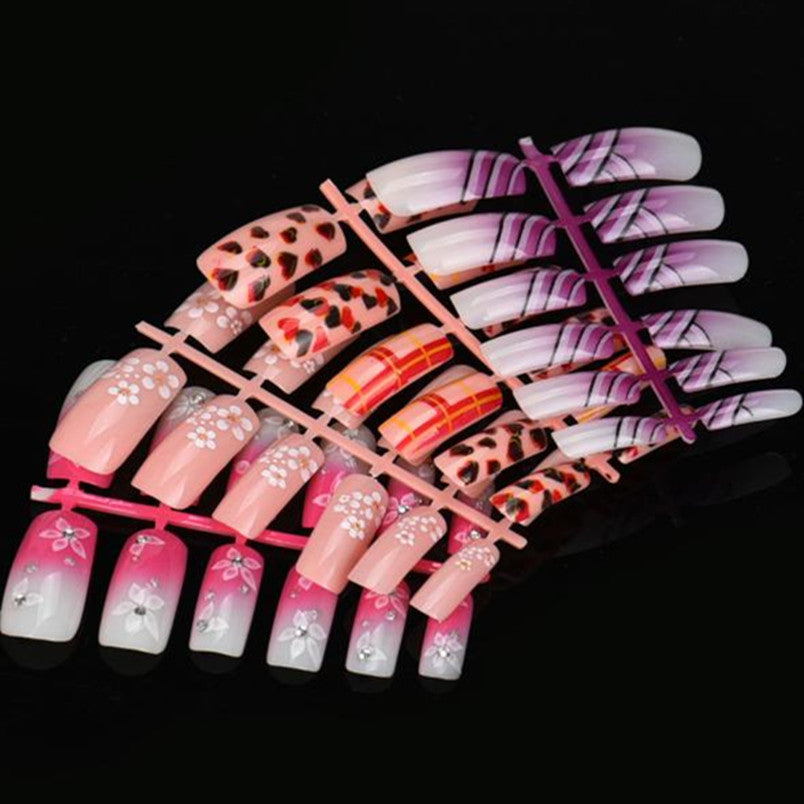 Toopoot 2017 Professional 144pcs Mixed Set False Nail Art Tips Artificial Fake Nails Acrylic Manicure Gel Natural Cheap