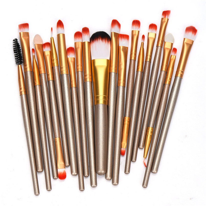 Toopoot 2017 Professional 20 pcs Makeup Brushes Set tools Make-up Toiletry Kit Wool Make up Brushes Top Quality