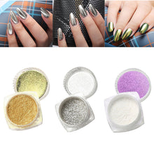 Toopoot 2017 Professional 3Pcs 1g/box DIY Nail Art Glitter Powder Shinning Nail Mirror Powder Makeup tools Natural Cheap