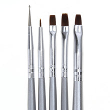 Toopoot 2017 Professional 5pcs UV Gel Acrylic Nail Art Brush Set Art Builder Painting Pen Design Nail Makeup Tools Natural Cheap