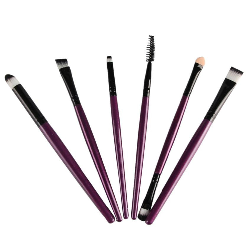 Toopoot 2017 Professional 6PCS Cosmetic Makeup Brushes Set Lip Eyeshadow Make up Brush Top Quality