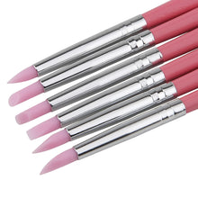 Toopoot 2017 Professional 6PCS Nail Art Pen Brushes Set Soft Silicone Carving Craft Supplies Make up Brush Tools Natural Cheap