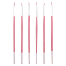 Toopoot 2017 Professional 6PCS Nail Art Pen Brushes Set Soft Silicone Carving Craft Supplies Make up Brush Tools Natural Cheap