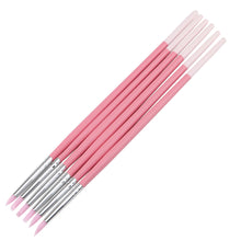 Toopoot 2017 Professional 6PCS Nail Art Pen Brushes Set Soft Silicone Carving Craft Supplies Make up Brush Tools Natural Cheap