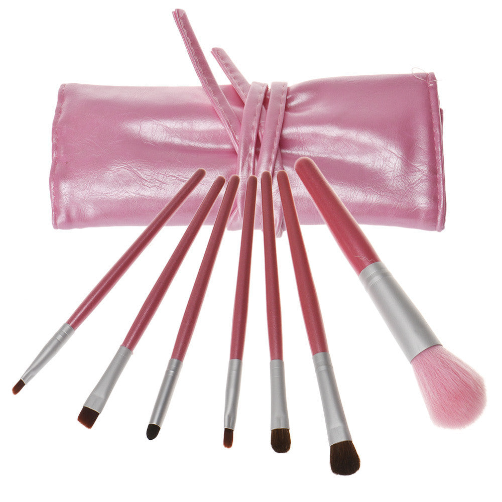 Toopoot 2017 Professional 7PCS Cosmetic Makeup Brush Natural Make Up for Women Brushes and Case Bag Natural Cheap Wholesale