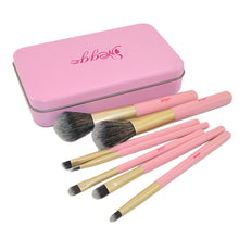 Toopoot 2017 Professional 7PCS Pink Tin Box Makeup Brush Set Makeup Brush Cosmetic Tools Beauty Brushes and BOX Case Natural