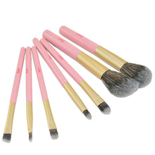 Toopoot 2017 Professional 7PCS Pink Tin Box Makeup Brush Set Makeup Brush Cosmetic Tools Beauty Brushes and BOX Case Natural