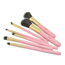 Toopoot 2017 Professional 7PCS Pink Tin Box Makeup Brush Set Makeup Brush Cosmetic Tools Beauty Brushes and BOX Case Natural