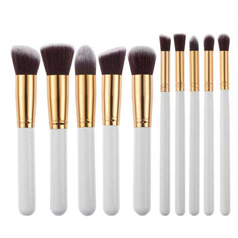 Toopoot 2017 Women 10pcs Makeup Brushes Set Powder Foundation Eyeshadow Tools Top Quality