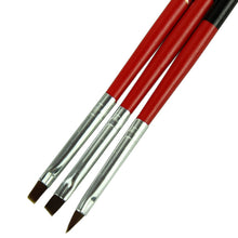 Toopoot 2017 Women 3pcs/lot Red Soft and Professional Pen Nail Art Brushes Tool Set Top Quality