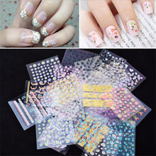 Toopoot 2017 Women 50 Sheets Nail Art Transfer Nail Stickers 3D Design Manicure Tips Decal Decorations Top Quality