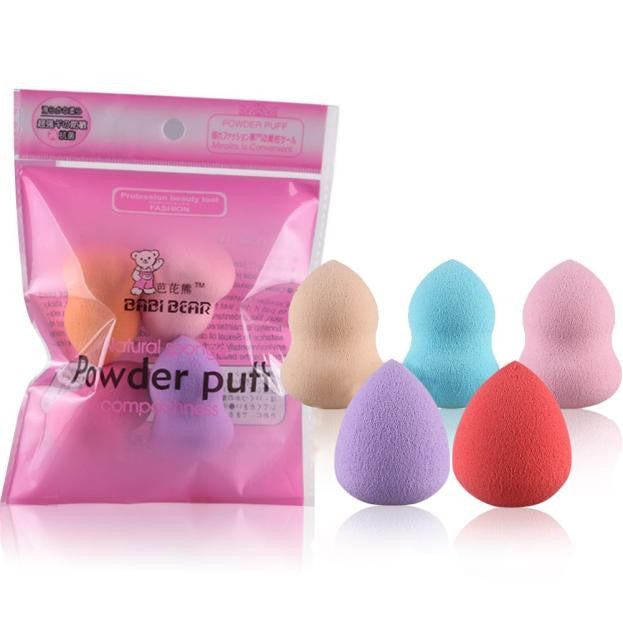 Toopoot 2017 Women 5PCS Pro Beauty Flawless Makeup Foundation Puff Multi Shape Sponges Top Quality