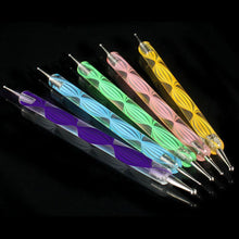 Toopoot 2017 Women 5pcs Multi Coloured Double Ended Nail Art Dotting Marbleizing Tools Top Quality