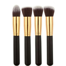 Toopoot 2017 Women Professional 4 Pcs Black Synthetic Flat Foundation Single Cosmetic Makeup Brushes Top Quality