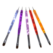 Toopoot 5Pcs Top quality Fashion 2017 Nails professional 2-Ways Acrylic DIY UV GEL Nail Art Dotting Brush Pen